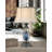 Revere Gunmetal Table 27" Gunmetal with Blue or Clear Glass Fount Table Lamp-899725563