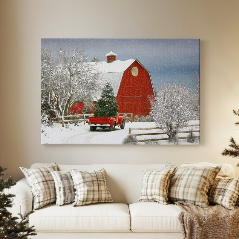 Dawn of Chalk Sleigh-Premium Gallery Wrapped Canvas, 12" H x 18" W