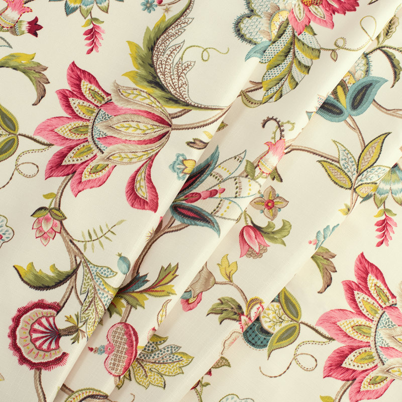 Jorma Floral Scalloped Window Valance, Red