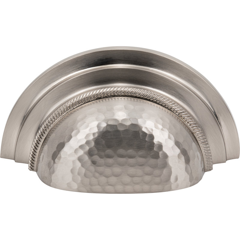 ArtWorth 3" Center to Center Cup Pull, Brushed Satin Nickel