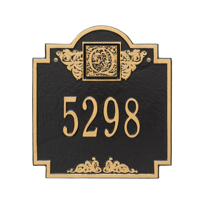 Monogram 1-Line Wall Address Plaque