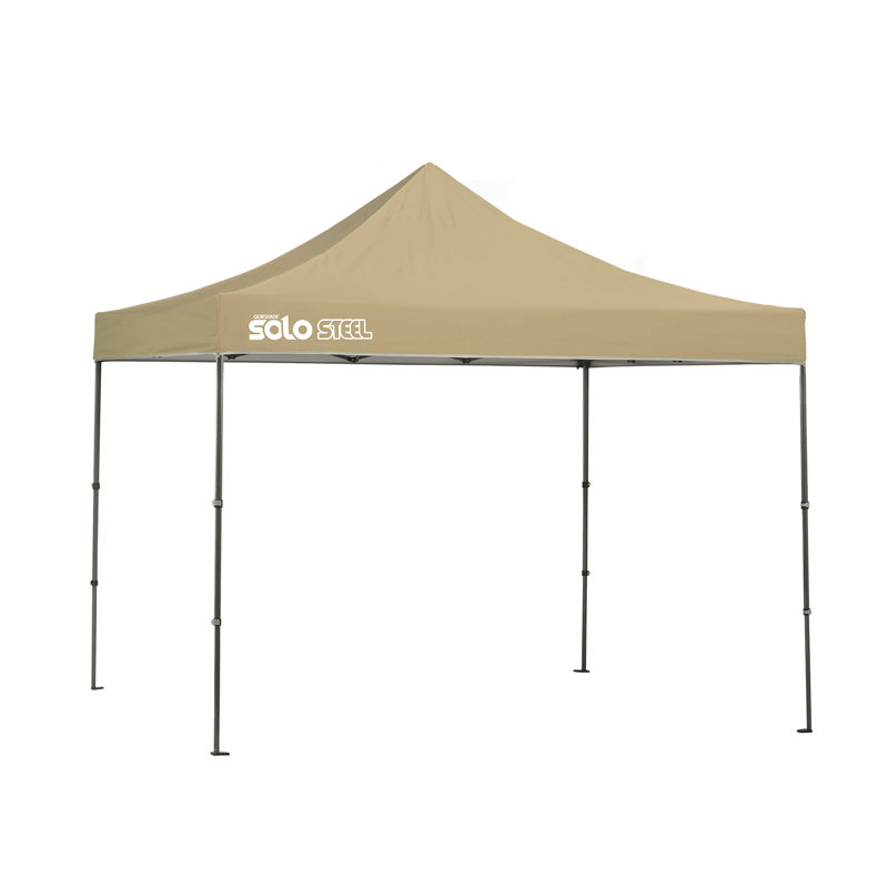 Quik Shade 10x10 Khaki Polyester Canopy with Gray Frame