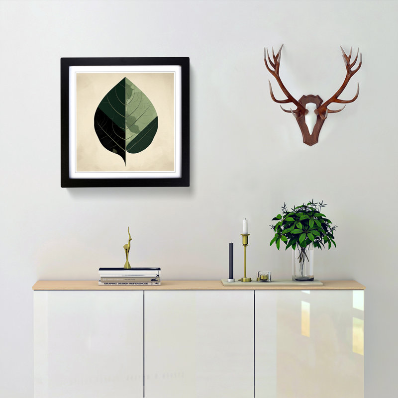 Single Picture Frame Print on Wood, Black Framed