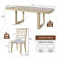 Ensemble de table de salle à manger extensible 7 pièces, table de ferme avec rallonge 18 ", table de cuisine en bois rustique 78" et chaises 6 pièces-867305239