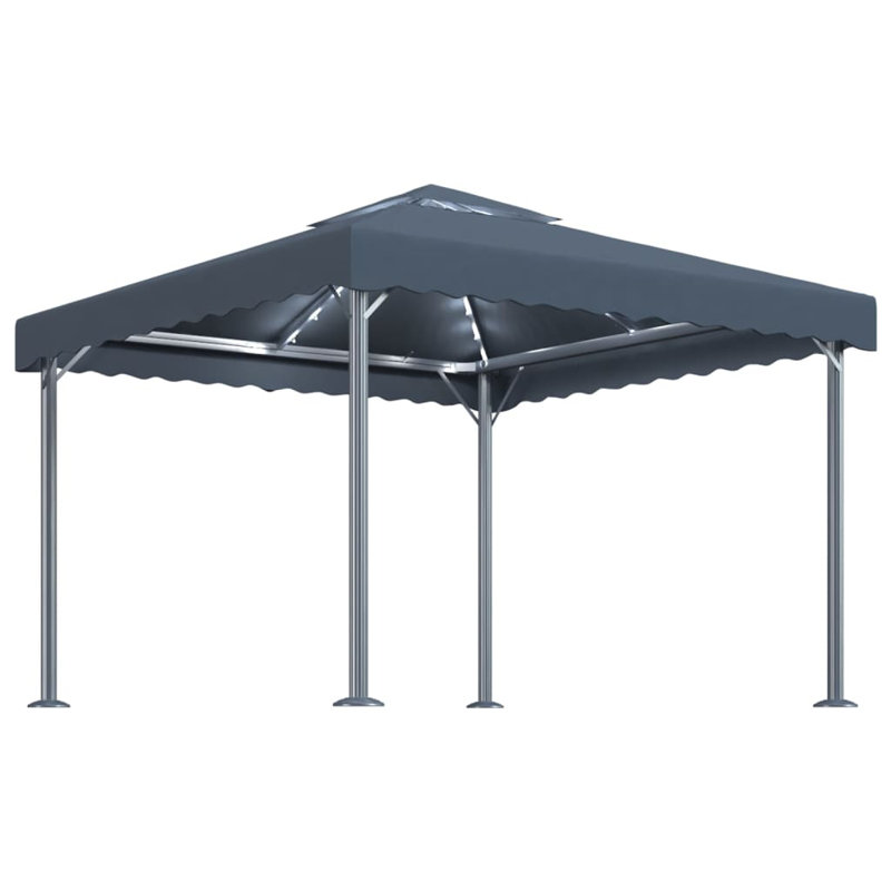 Obion 3m x 3m Steel Pop Up Gazebo, Anthracite