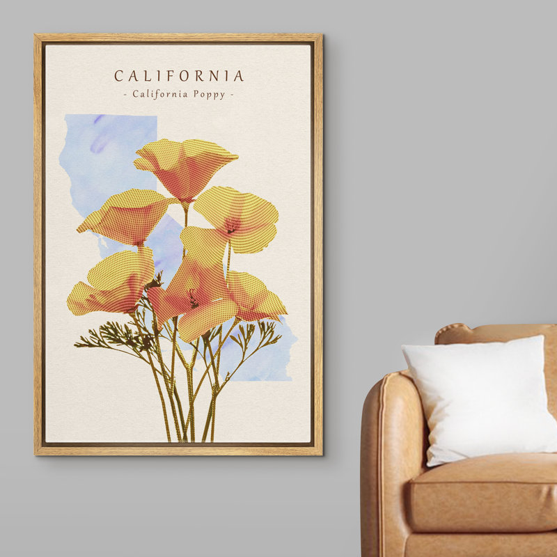 Floater Frame Graphic Art on Canvas, Brown, 24" H x 36" W x 1.5" D
