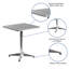 Table carrée pour l'intérieur et l'extérieur en aluminium à plateau lisse avec base Siward-921347168-848676355