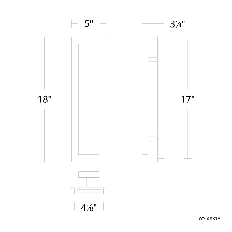 Zurich 1 - Light LED Flush Mounted Sconce
