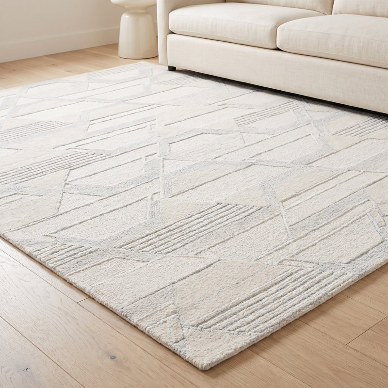 Kyrie Hand Tufted Abstract Indoor Rug, Rectangle 6' x 9'