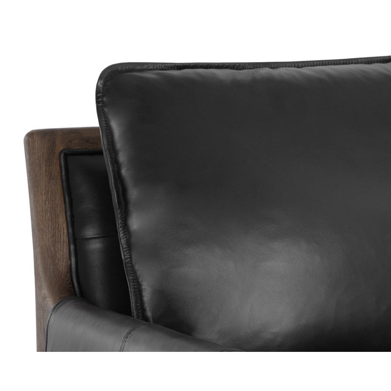 Mauti Armchair - Distressed Brown, Black