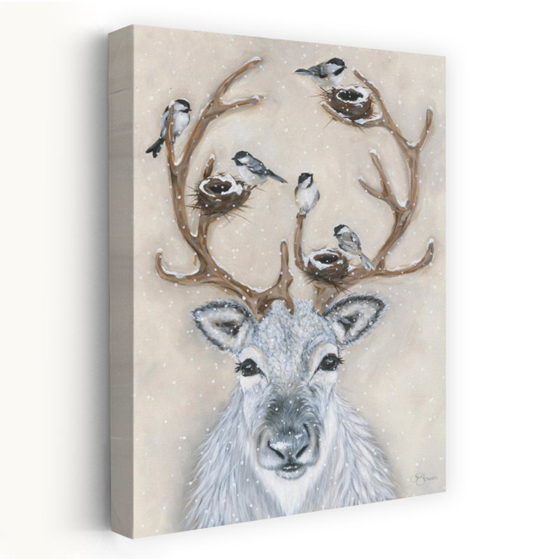 Art contemporain hivernal fantaisiste, H 24 po x l 16 po