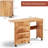Folding Sewing Craft Table with 3 Storage Bins and Shelves