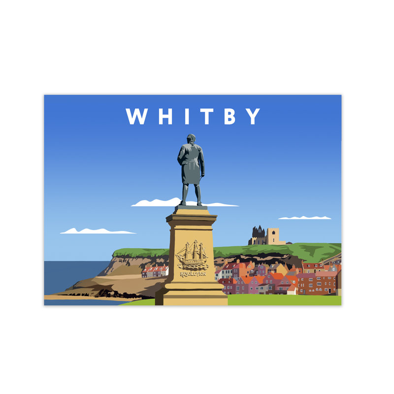 Whitby Captain Cook 1 Piece Wall Art, 21cm H x 29.7cm W x 3cm D, Unframed