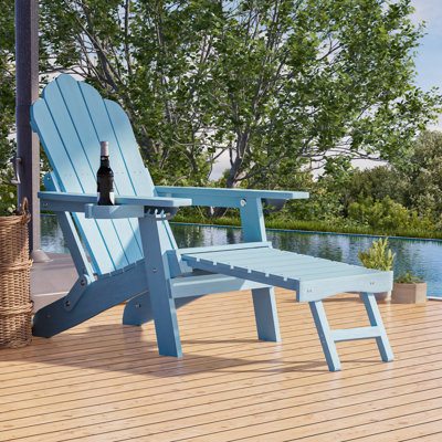 Chaise Adirondack pliante résistante aux intempéries