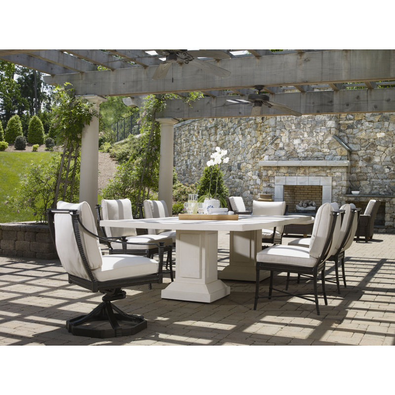 Andalusia Outdoor Dining Side Chair, Beige/Brown 71628L22