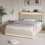 Upholstered Storage Bed with LED Headboard and Drawers-611722739-611722741
