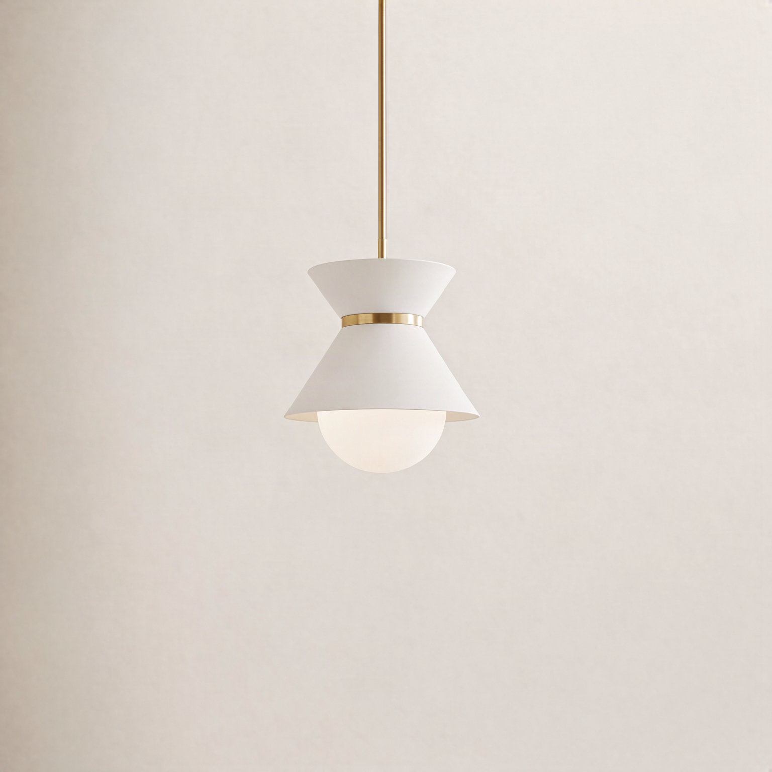 Scout Single Light Pendant, 14" H x 15" W x 15" D, Soft White, Patina Brass