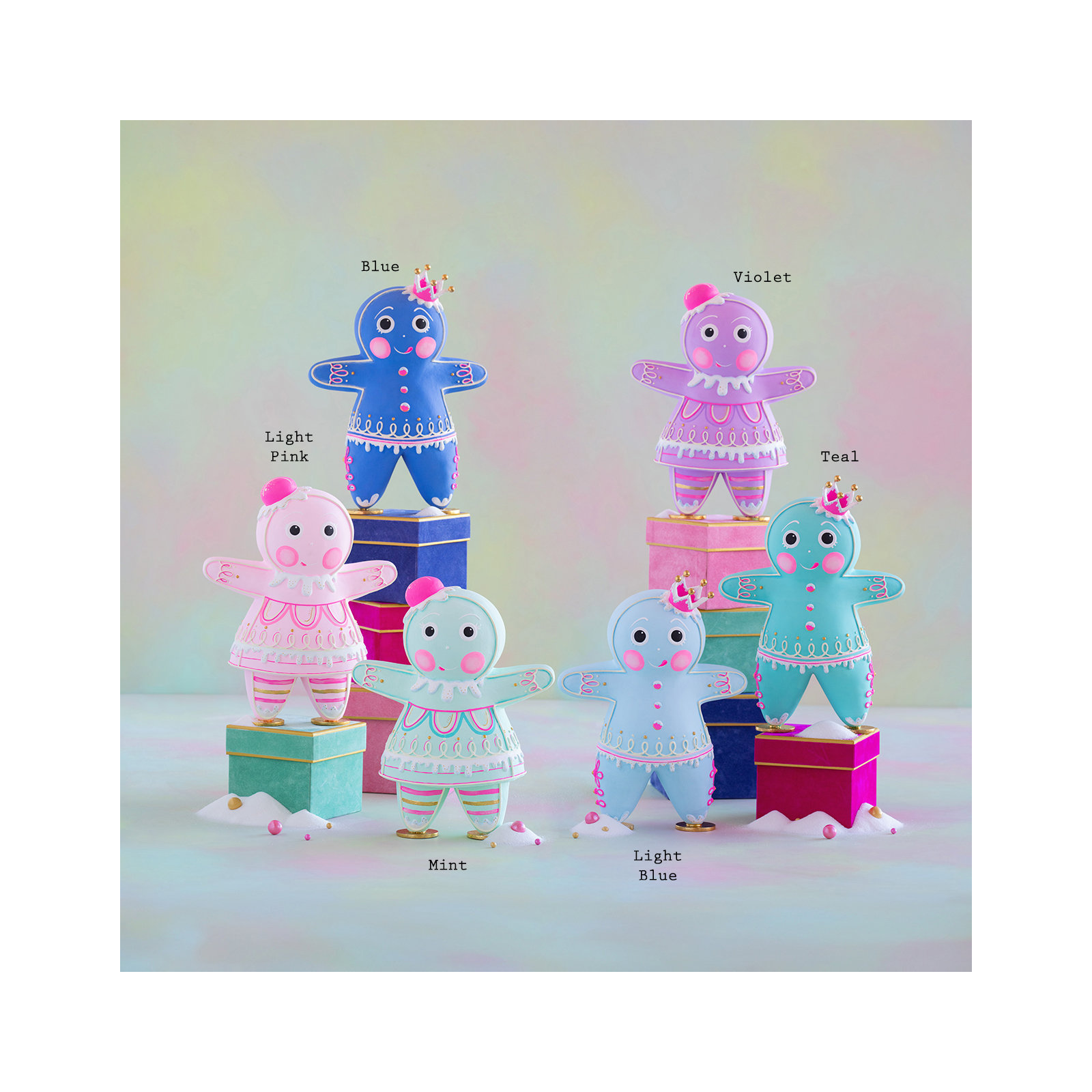 The Rainbow Gingers - Dough Tabletop Figure, Teal