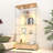 Modern Glass Display Cabinet With 2 Large Drawers, LED Lights, And 4 Shelves For Elegant Home Storage And Display-1357760901