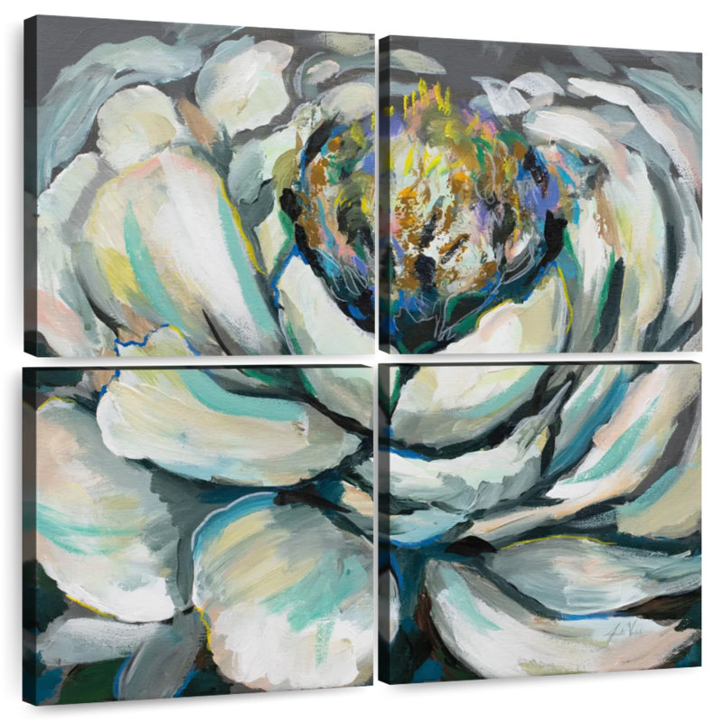 Harnek White Bloom II, H 18 po x l 18 po