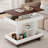 29.5"L Modern End Table With Lockable Swivel Wheels, Multifunctional Side Table With 360°Rotating Lift-Top, Industrial Accent Table With Storage Space For Living Room, White-583935042