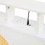 Cadre de lit simple avec tête de lit, lit plateforme avec DEL et station de charge