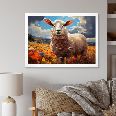 " Sheep Vibrant Meadows "