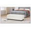 Banc repose-pieds de 50 po en tissu texturé rectangulaire avec couvercle à charnières pour le siège, le repose-pieds et le rangement caché, parfait pour le salon, la chambre à coucher ou le vestibule -2097205391