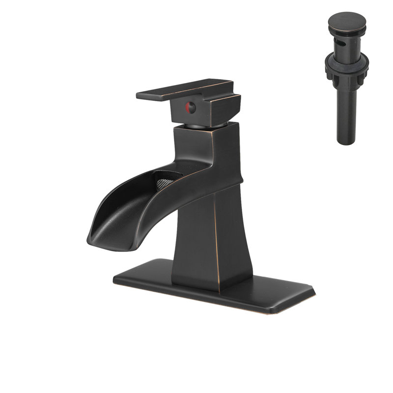 Waterfall Single-Hole Single-Handle Bathroom Faucet, Venetian Bronze