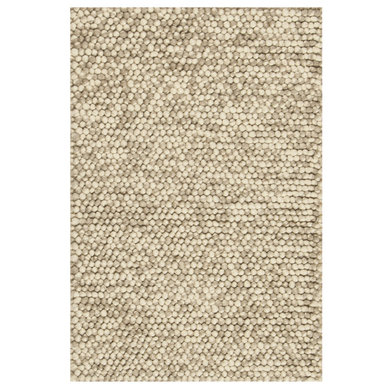Natura Solid Color Area Rug In Beige, Rectangle 61 x 91 cm