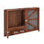 Meuble pour chien en bois massif de 43 po, chenil pliable avec mangeoire pivotante à 360 °, tâches multiples pour petits et moyens chiens, plateau portatif facile à nettoyer, apparence de style moderne, motif de couleur noyer