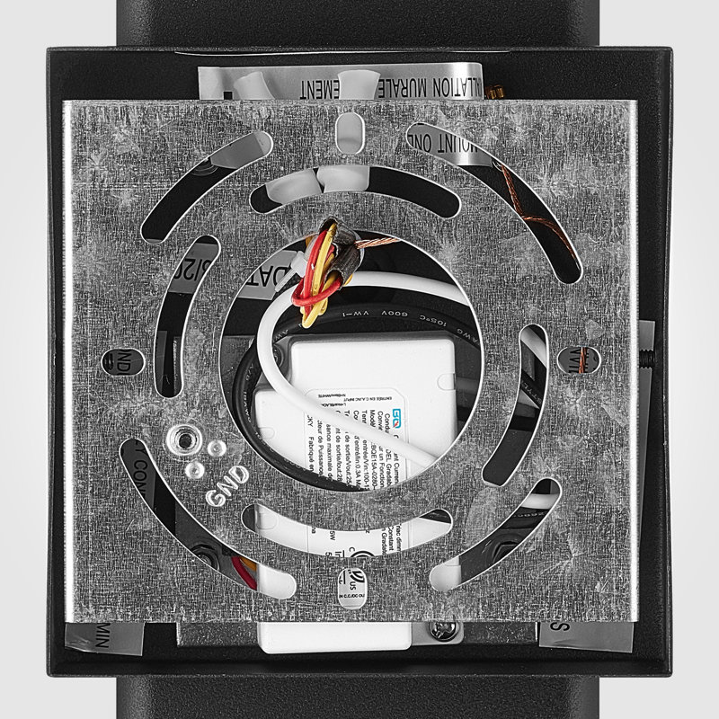 Plafonnier encastré d'extérieur à DEL noir Nox, H 3,88 po x l 14 po x P 4,75 po