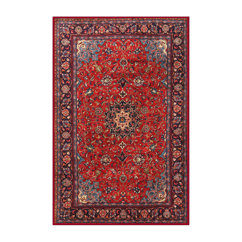 Tapis oriental rouge / brun / beige Mohsin, Rectangle 7 pi x 10 pi