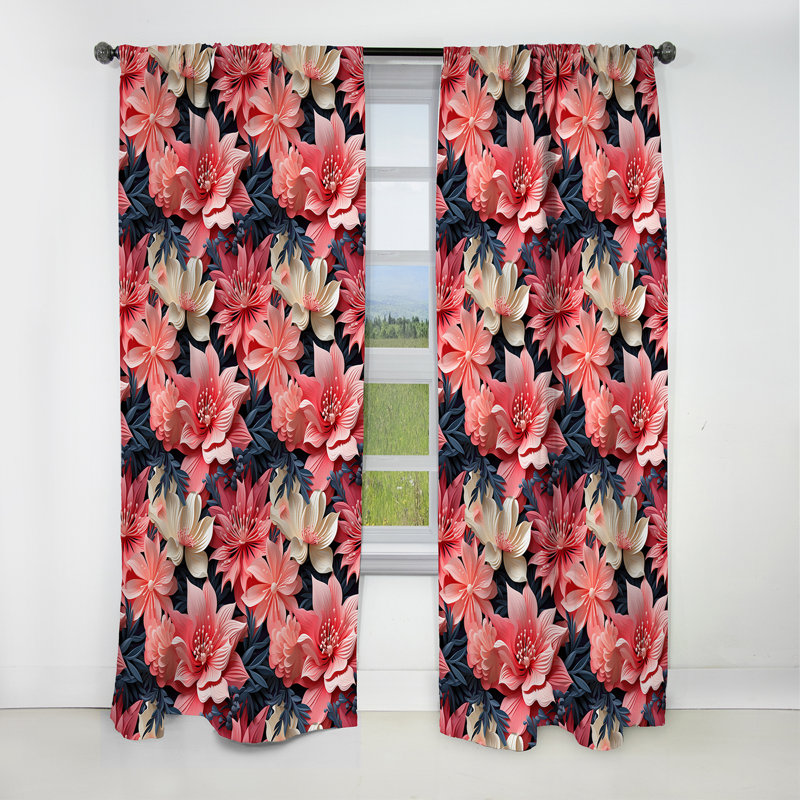 Motif tropical Coral Twilight Iv, L 52 po x L 108 po