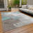Machine Washable Indoor/Outdoor Xhevrie Teal Rug-1167833725