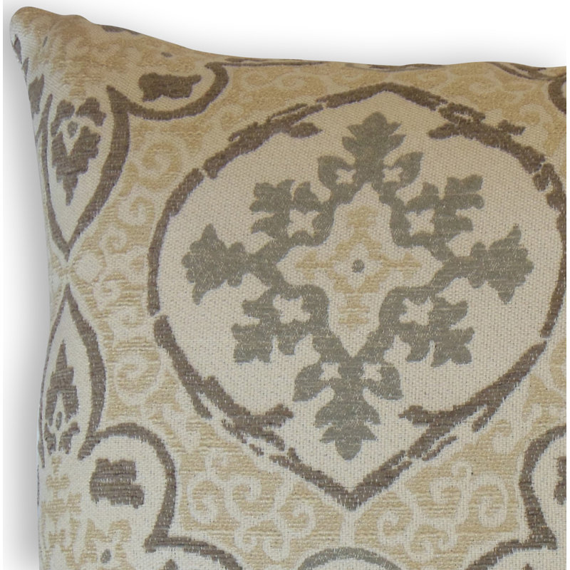 Coussin décoratif Razan, Hauteur (18 po) x largeur (18 po), Parchemin