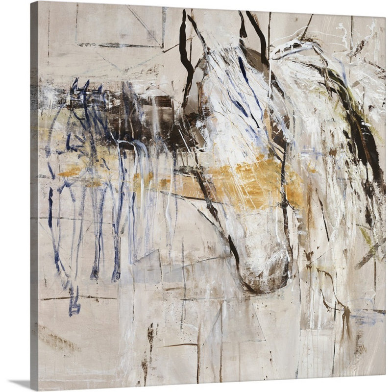 « palomino vrille », peinture, H 16 po x l 16 po x P 1,5 po, Toile tendue