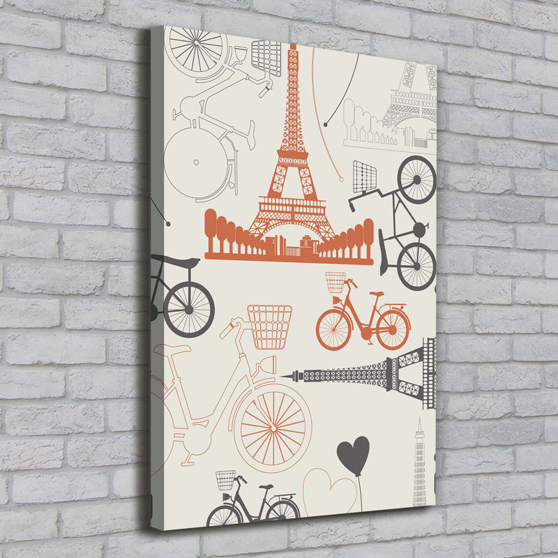 France Symbols - Wrapped Canvas Print