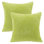 Housse de coussin rayé en velours côtelé, Housse de coussin décoratif texturée de couleur unie