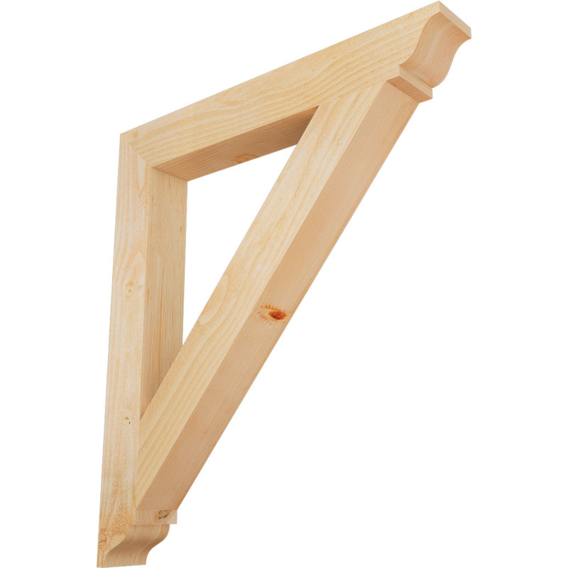 Traditional Traditional Bracket, 34" H x 4" W x 30" D, Douglas Fir (Rough Sawn)