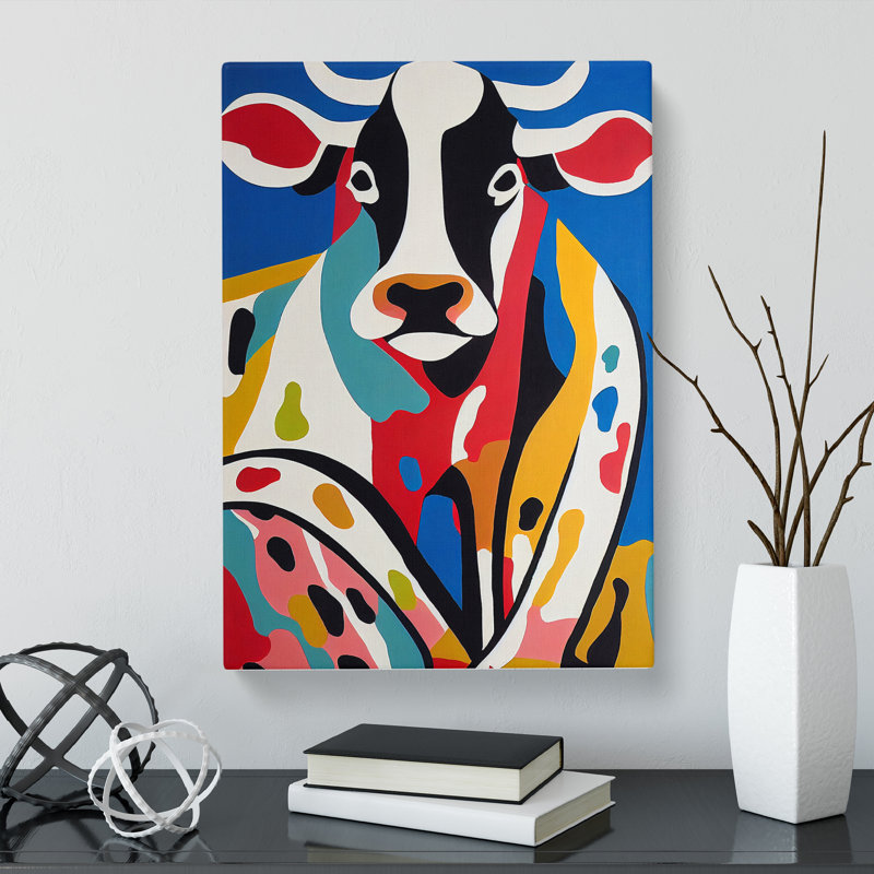Abstract Cow - Wrapped Canvas, 50cm H x 35cm W x 3cm D