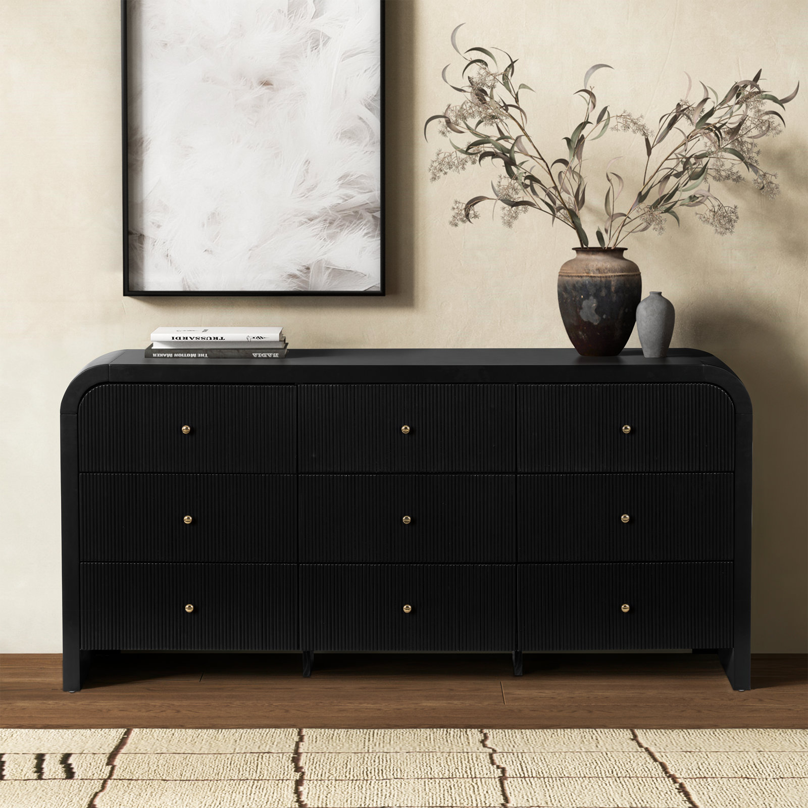 Liabella 72" Double Dresser, Black