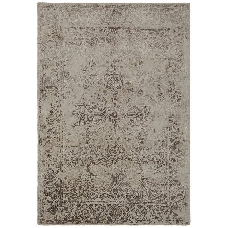 Zina Oriental Area Rug in Beige, Rectangle 5' x 7'6"