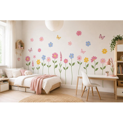 Small Set Flower Garden Peel-and-Stick Wall Decals