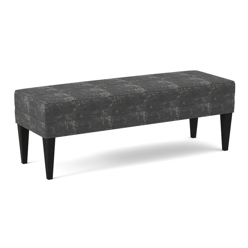 Livery Upholstered Bench, Espresso, Filigree Ivory