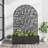 Arch Metal Planter Box with Trellis with Wheels-1472299983