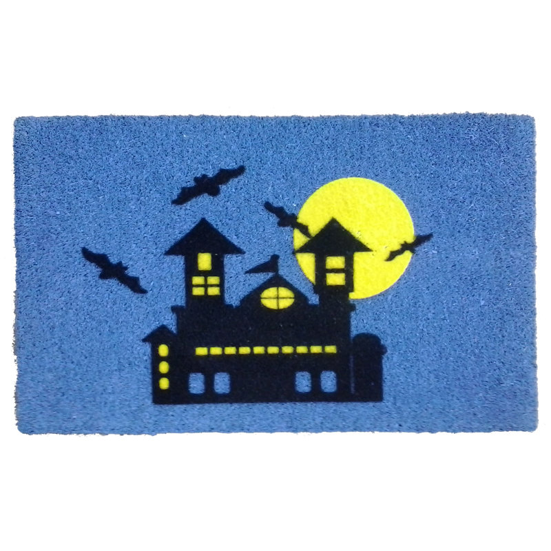 Paillasson d'extérieur antidérapant 30 po x 18 po Fointbauer Haunted House