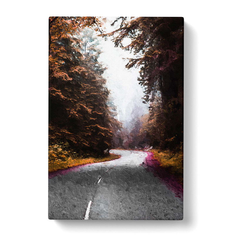 Road Through Redwood National Park In California - Wrapped Canvas, 60cm H x 40cm W x 3cm D