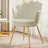 19" Wide Upholstered Papasan Chair Barrel Accent Chair With Gold leg-1287812205