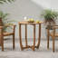 Table d'appoint d'extérieur ronde en bois d'acacia-130481184